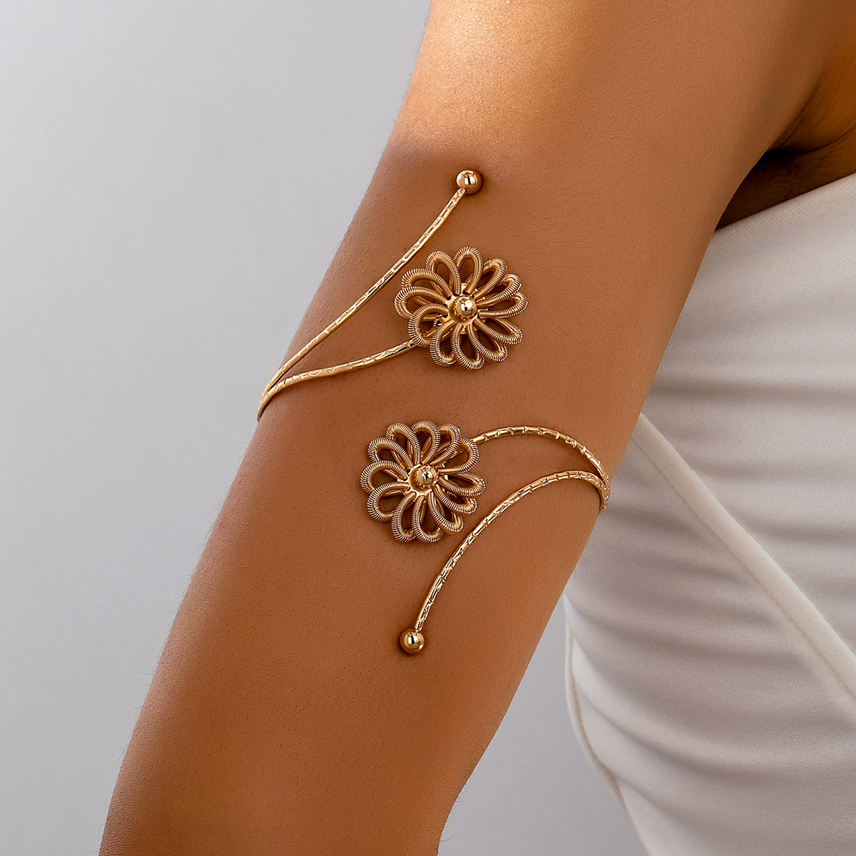 Европейские и американские трансграничные ювелирные изделия в металлическом стиле, весенняя повязка с цветком, женская повязка в стиле панк, хип-хоп, геометрическая повязка