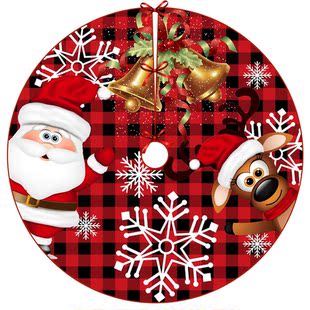 2022 Cross Border New Santa Snowflake Elk Christmas Tree Dress Christmas Tree Bottom Decoration Plush Apron