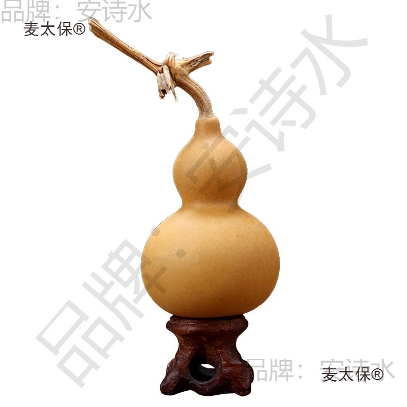 61K3手捻葫芦文玩手把件摆件天然草里金精品铁包金包浆小葫麦太保