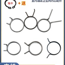门把手弹簧门锁弹簧回位卫生间防盗执拉门内锁芯双快扭簧圆配件黄