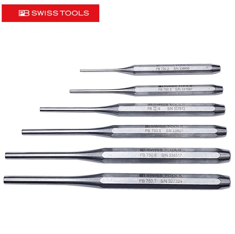 进口瑞士PB SWISS TOOLS PB 750.2 3 4 单支销式冲头等径冲子直冲