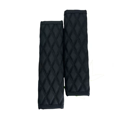 Cross-Border Double-Line Quilted Embroidered Shoulder Seat belt shoulder pad - black-line-model
