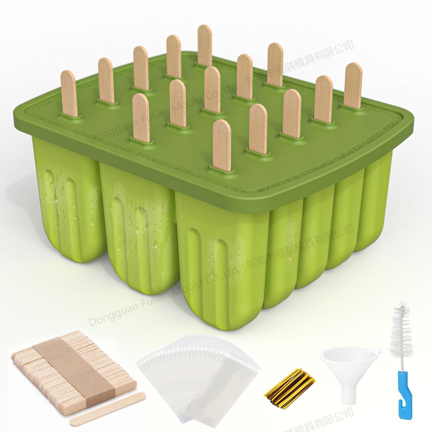 Nuevo molde de helado creativo con cubierta fácil de desmoldear helado de silicona de grado alimenticio casero helado de silicona molde de hielo