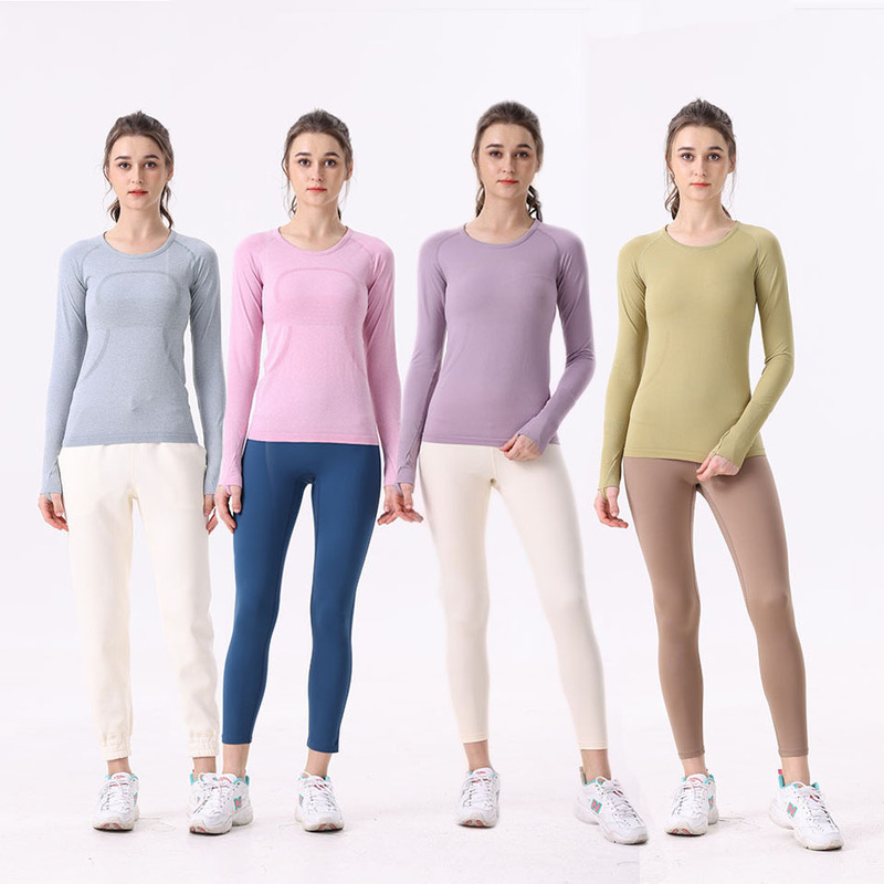 2.0 Yoga Wear Women's Sports Long Sleeve T-Shirt High Elasticity Quick-Dry Fitness Pilates Slim Fit Top Cross-Border Hot Sale