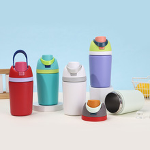 跨境新款12oz水果杯简约迷你不锈钢保温杯户外便携手提运动水杯