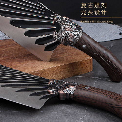 Live streaming new style household chef's knife with finely carved handle, slicing knife for chefs, sharp kitchen chopping knife