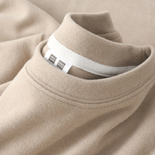 双面德绒加绒打底衫女冬季2025年新款加厚保暖内搭上衣t恤女长袖