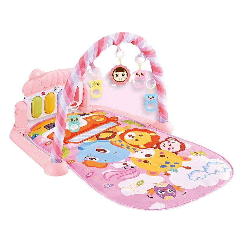 Трансграничная детская игрушка фитнес-стойка музыкальная педаль пианино От 0 до 1 года новорожденный детский игровой коврик для пианино горячая распродажа