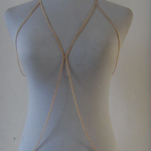 Estilo europeo chapado en oro plateado cuerpo cadena círculo colgante collar bikini playa cuerpo cadena joyería a juego