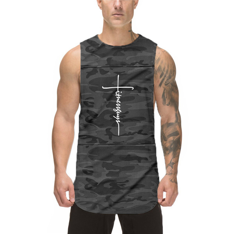 Quick dry thin sports elastic camouflage summer breathable T-shirt…