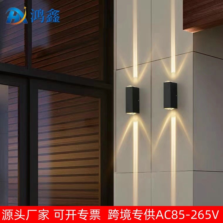 Outdoor square spotlight wall lamp courtyard LED aisle corridor balcony toilet hotel room one beam light led wall lamp