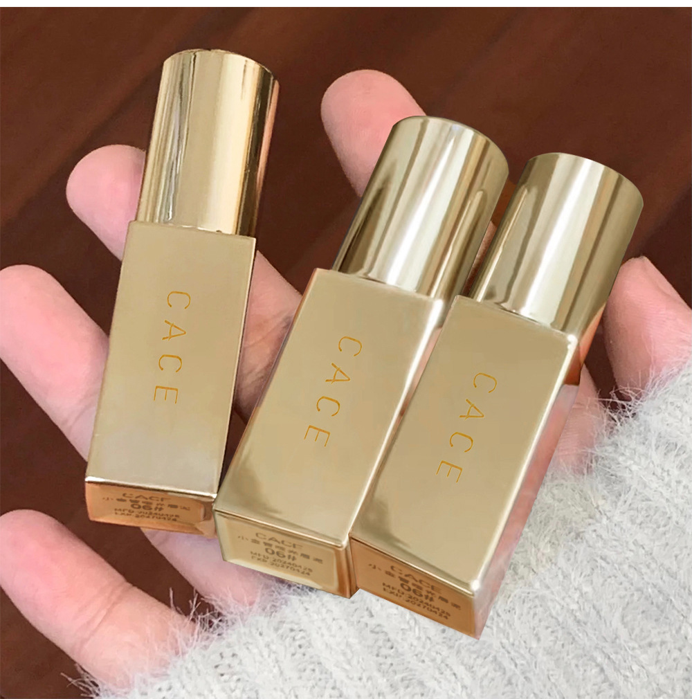 CACE Little Gold Tube Matte Lip Paste Soft, misty and smooth, low-saturation milk coffee versatile color, natural whitening makeup wholesale undefined