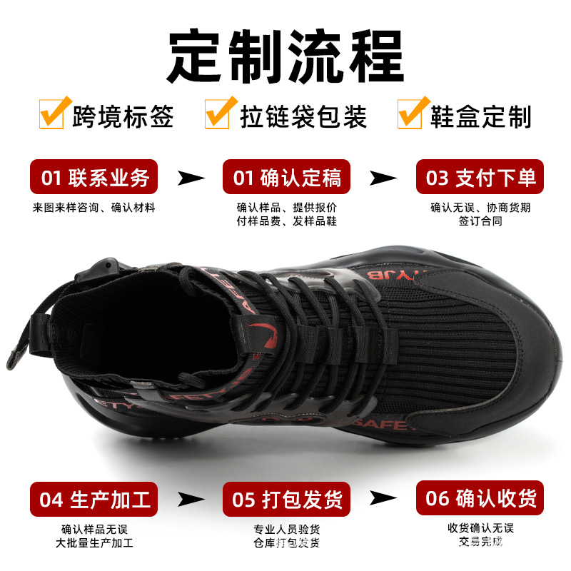 Zapatos de protección laboral personalizados nuevos zapatos de protección de seguridad de malla transpirable de alta resistencia a la perforación