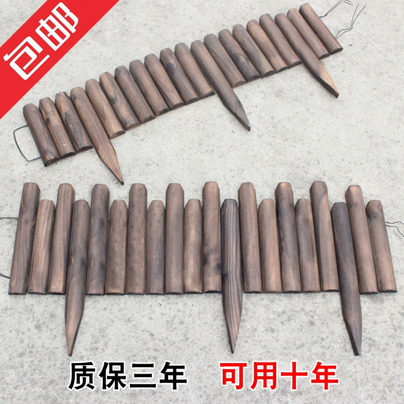 Антикоррозионные деревянный забор открытый сад небольшой забор двор карбонизированные деревянный сад деревянные сваи забор украшения