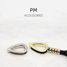 高档金属鸡心吊钟绳扣腰绳裤腰绳扣衣服挂绳装饰扣子拧螺丝扣批发