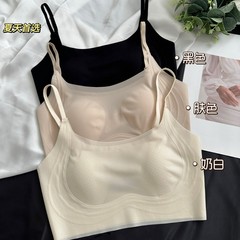 Scarless tube top lifting and gathering underwear breathable cool feeling cross beautiful back hot sale bra exquisite petal cup 3918