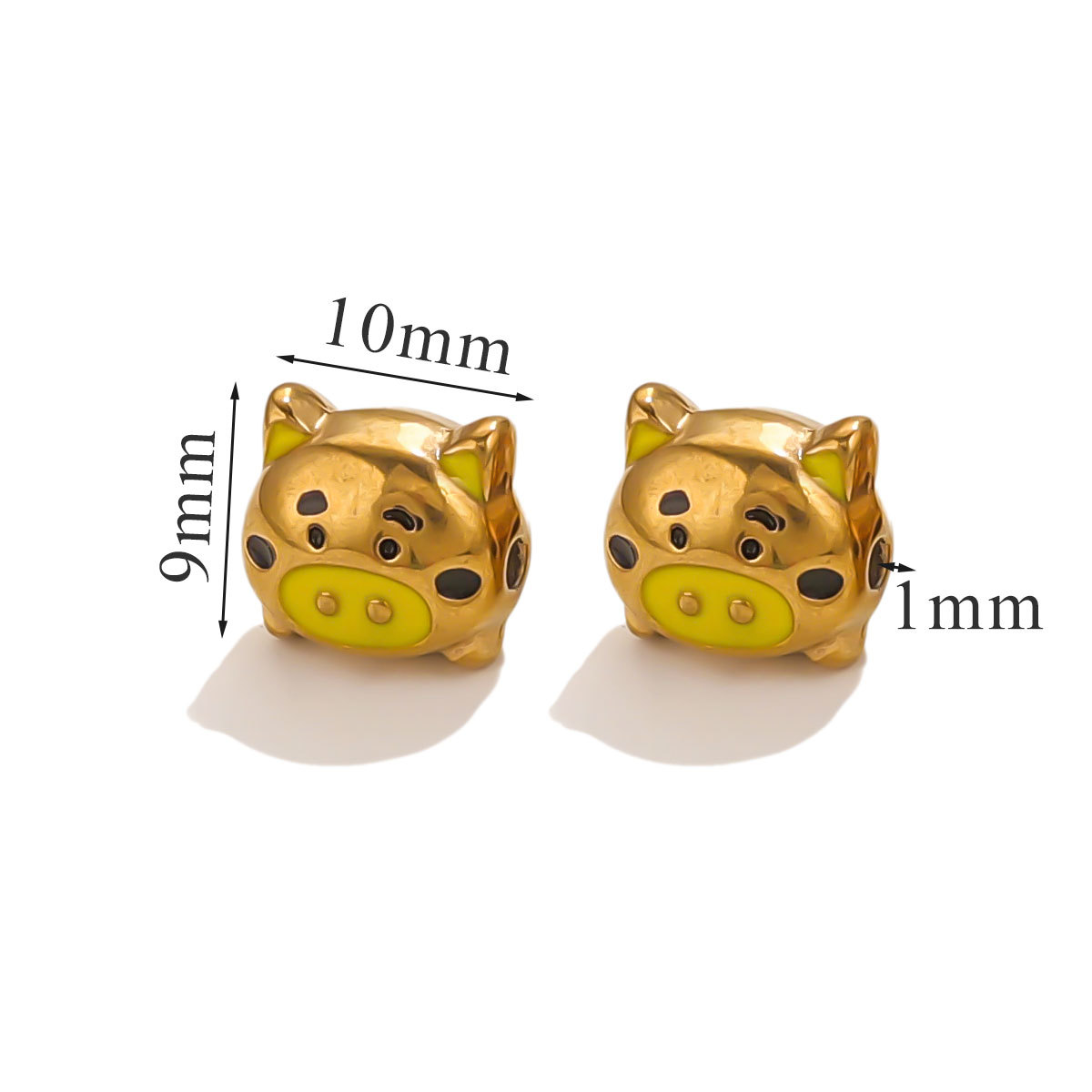 Acero inoxidable goteo de aceite gran agujero dibujos animados cuentas de acero de titanio cuentas espaciadoras accesorios lindos joyas de pulsera DIY accesorios