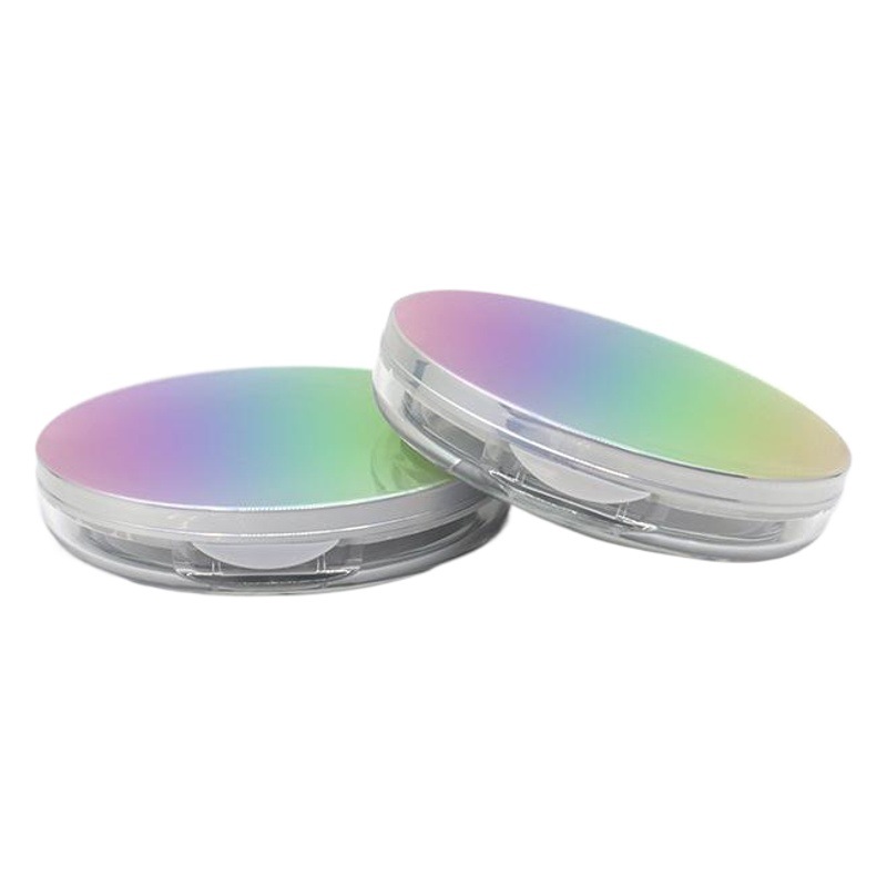 Galvanoplastia ultrafina color mágico portátil Flip con espejo polvo suelto miel en polvo caja vacía polvo suelto caja de embalaje material de embalaje en stock
