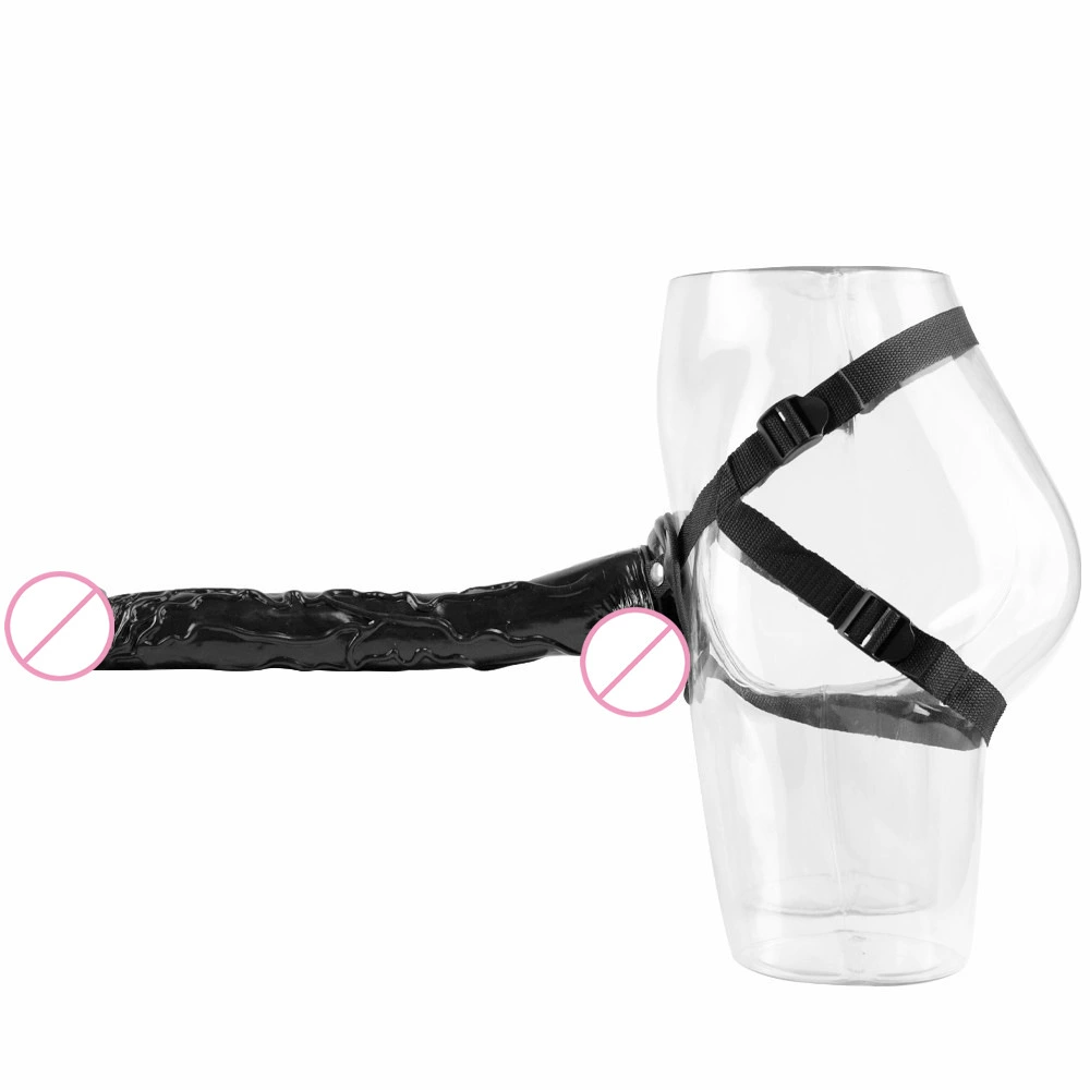 Wearable strap-on harness with realistic dildo 41.5 cm, adjustable straps, pull-up panties