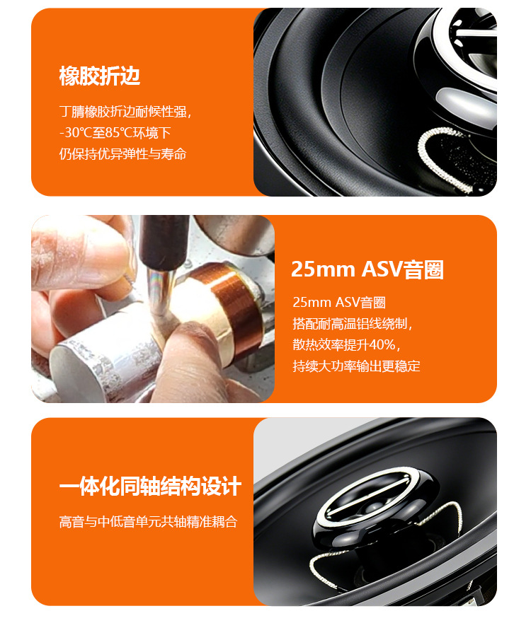 Factory wholesale car audio 4inch coaxial speaker high-power car audio system for non-destructive upgrade of car door speakers