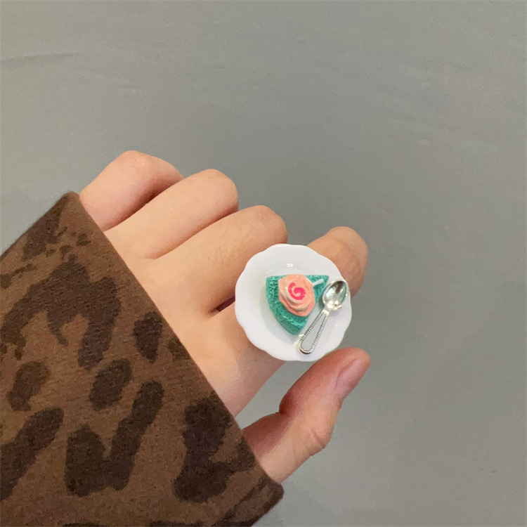 8g Weight Adjustable Ring Classification Adjustable, One Size Ring Size 1 Piece Quantity Casual Occasion Metal Material Fruit, Apple, Cake Pattern All Seasons Season Women's Gender Plating Design Cute, Modern Style Style 1 Piece Cute Modern Style Fruit Apple Cake Metal Plating Women's Adjustable Ring 12