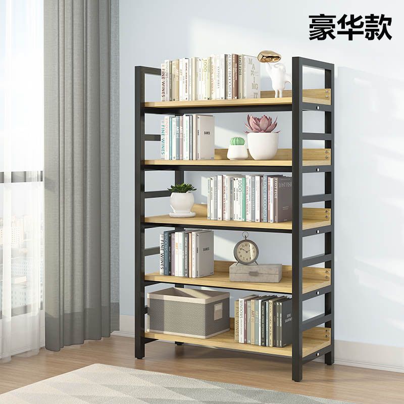 书架置物架落地家用钢木货架多层客厅展示架简易书柜收纳架储物架