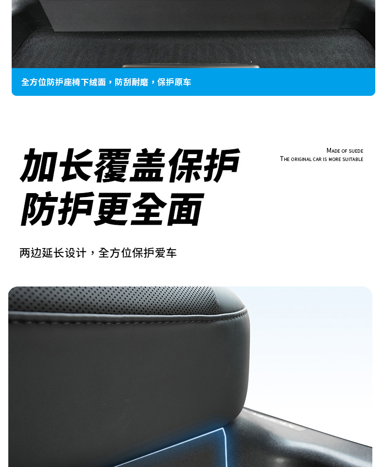 Suitable for Tesla's New Version of Model 3/Y Rear Seat Protective Pad Surrounded by Anti-Kick Tpe Model Anti-Kick Resistance