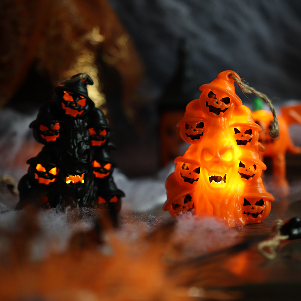 Adornos decorativos de Halloween, esqueletos, velas electrónicas, faroles de calabaza, accesorios para fiestas de Halloween, candelabros, faroles de calabaza image 22