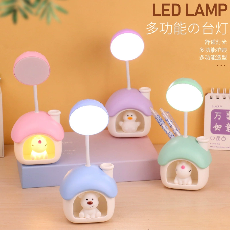 Cartoon rechargeable table lamp, Birthday gift, eyes protection