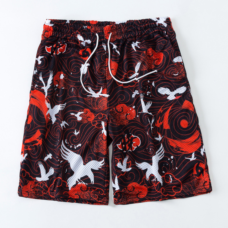 Naruto Men's Fashion Casual Distinctive Beach Pants Summer Loose Naruto Casual Shorts Naruto Men's Fashion Casual Distinctive Beach Pants Summer Loose Naruto Casual Shorts