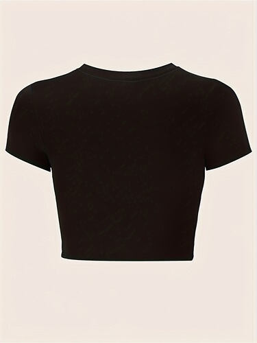 【In Stock】Cross-border Y2K Short-sleeve Sexy Fit T-shirt, available for stock and dropshipping, black printed shag carpet