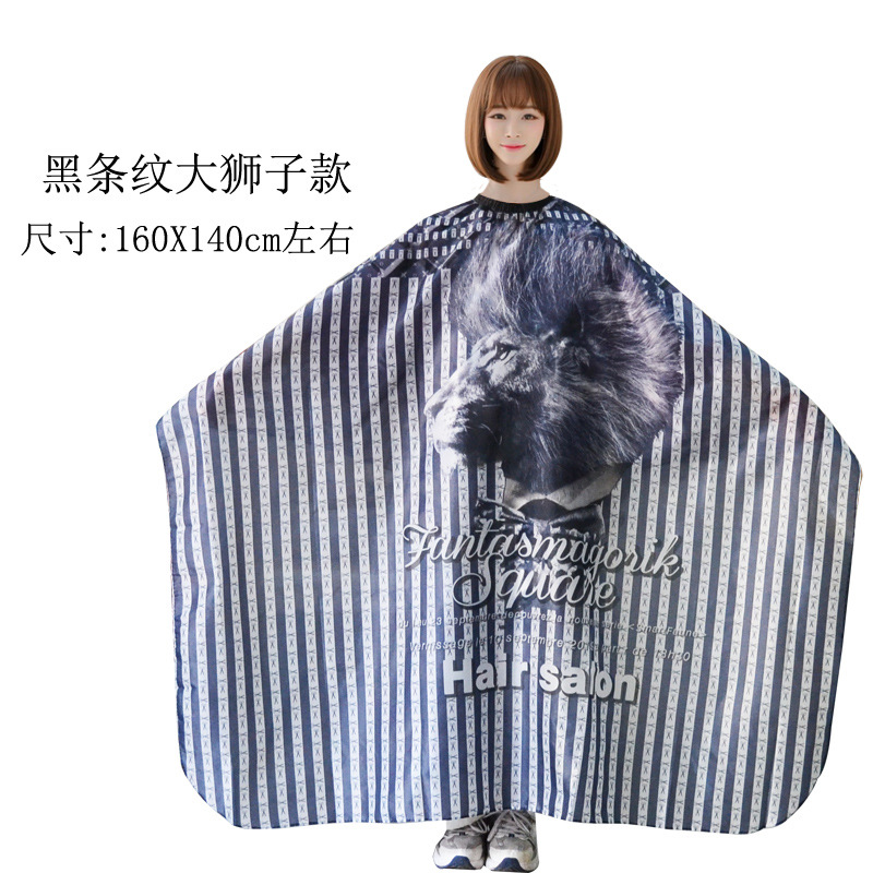 Tiktok Net rojo vintage cabeza de aceite profesional de peluquería y peluquería tela corte de pelo antiadherente más tamaño adulto peluquería babero