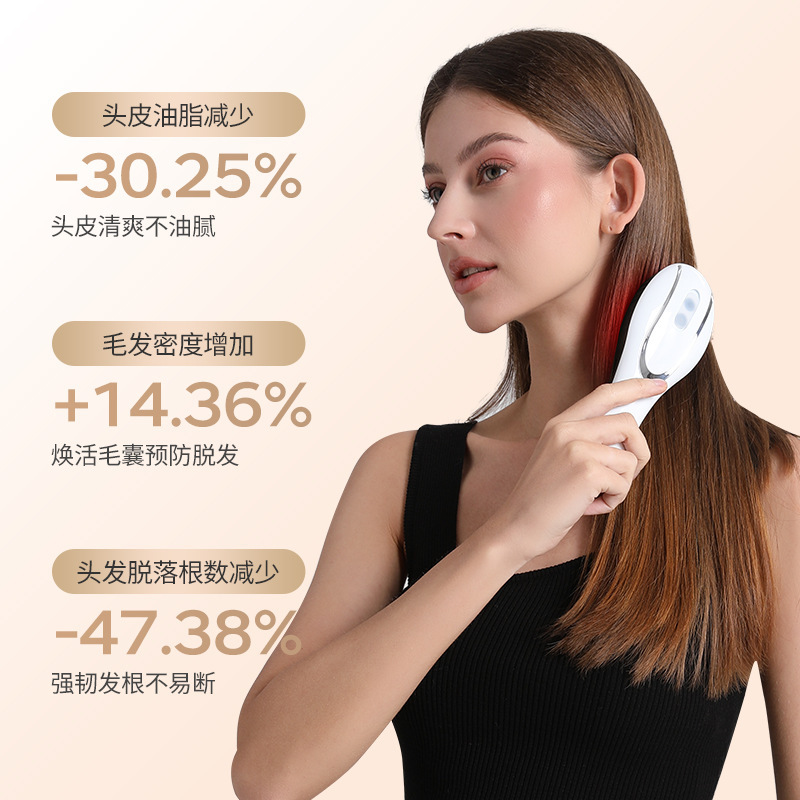 二穴スプレー式電動頭皮塗布器、脱毛防止育毛コーム、ヘアケア器具、赤色光導入マッサージコーム、育毛用|undefined