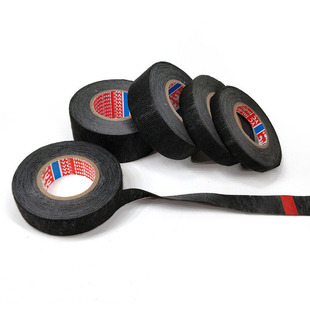 Car Accessories Wiring Harness Velvet High Temperature Resistant Flame Retardant Waterproof Black Insulation Tape Wire and Cable Electrical Tape