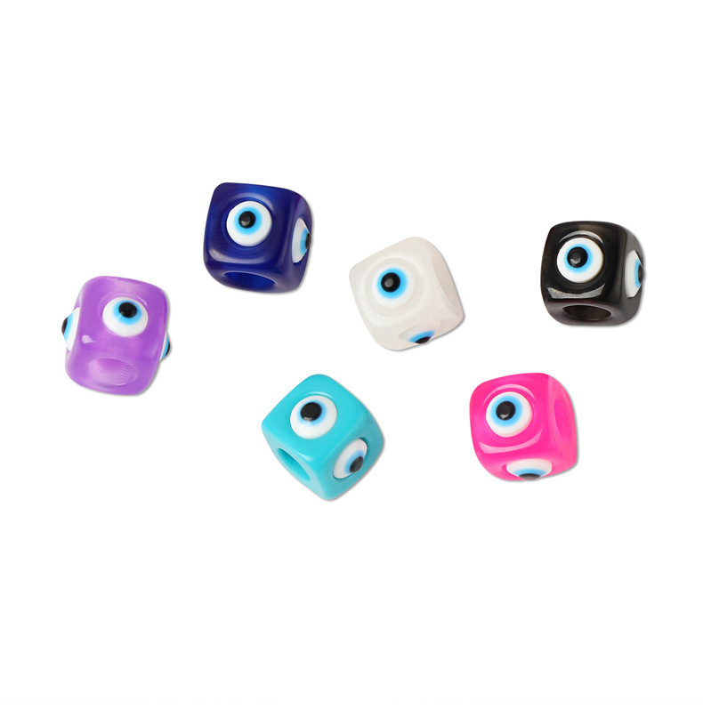 1.2 * 1.4mm Jewelry Making Size DIY Jewelry Accessories Classification Less than 1mm Hole Size 1 Piece 1.2 * 1.4mm Less Than 1mm Resin Square Eye DIY Jewelry Accessories Beads