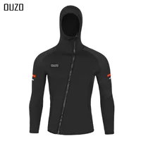 OUZO1.5 mm гидрокостюм мужской с капюшоном с длинным рукавом Дайвинг топ сплит солнцезащитный костюм для серфинга медуза зимний купальник