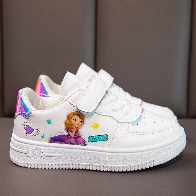 2026 Spring New White Shoes Special Shoes for Children's Day Soft Sole Versatile Student Shoes Breathable Soft Leather Running Shoes