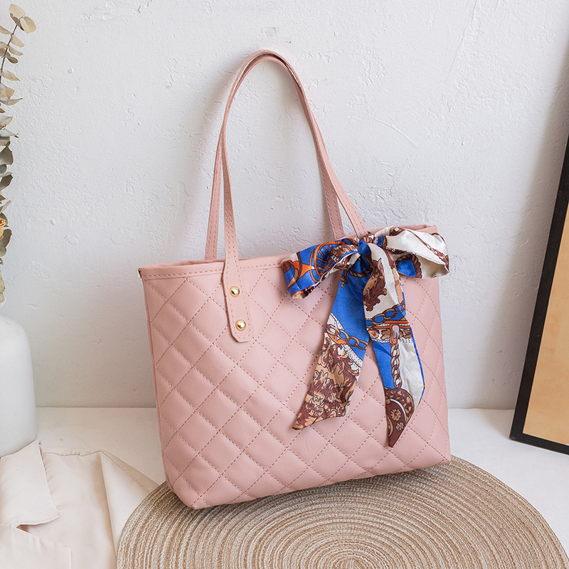 Bolsa de bordado de gran capacidad de diamante 2022 moda simple pañuelo de seda bolsa de tote en el sudeste asiático venta caliente bolsa de cubo de hombro