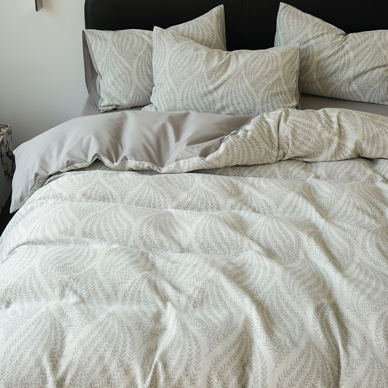 Una clase de tres capas de hilo de algodón molido cama de cuatro piezas de algodón puro 2025 nuevo otoño y invierno engrosado sábanas de cama Kasa4