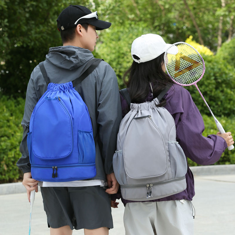 束口袋运动包男女双肩背包网球便携牛津布球袋轻便时尚羽毛球书包|undefined