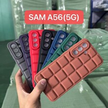 创意适用三星S24/S25ULTRA方格立体全包防摔手机壳S22/S23PLUS软