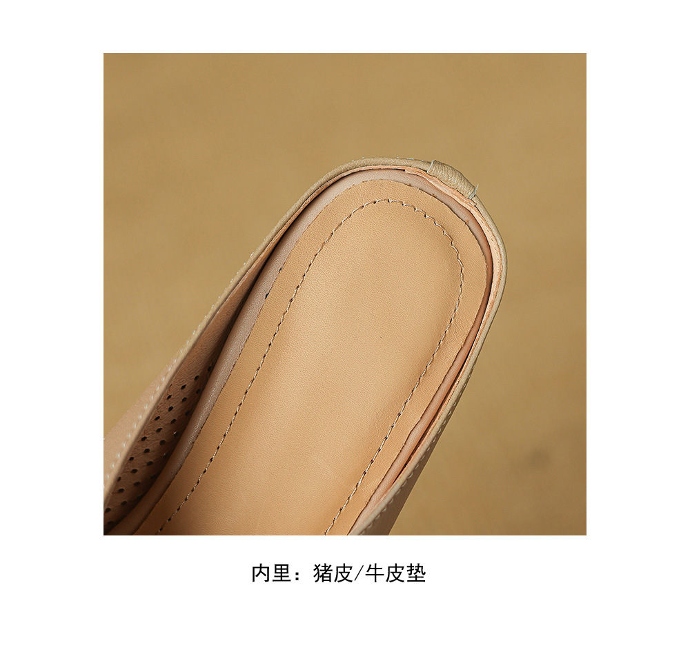 Dép sandal nữ quai chữ V đế bệt mũi trùm phong cách thời trang — màu trắng ngà chi tiết 19