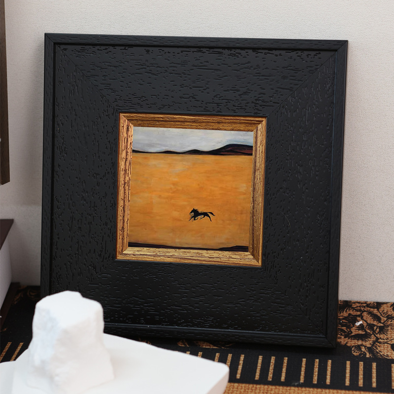 Square Wide-Edge Oil Painting Frame Desktop Display DIY Chinese Style Retro American Photo Frame Ps Foam Manufacturer