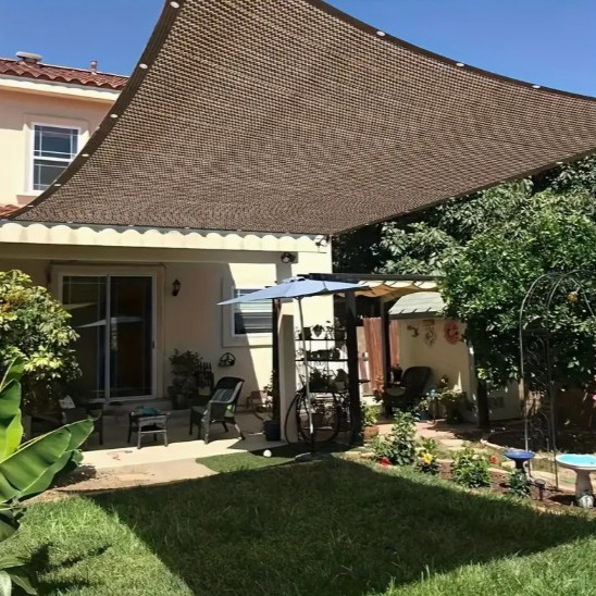 Sunshade Net  可贴标咖啡色遮阳网带包装