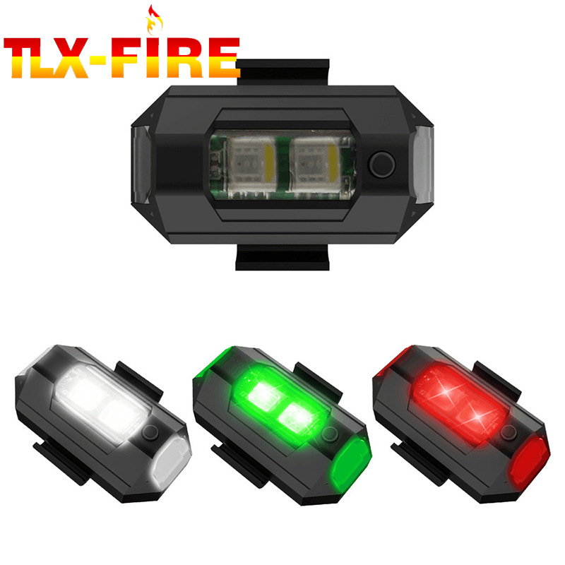 Luz de avión locomotora eléctrica motocicleta chasis luz trasera luz de advertencia USB recargable luz decorativa faro