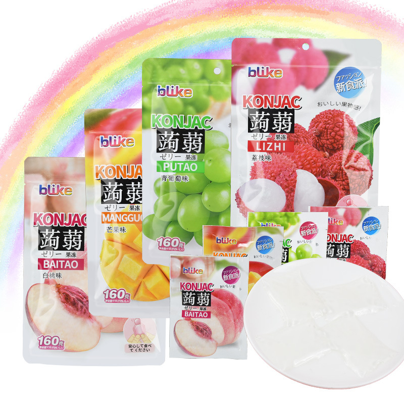 Golden Fortune Spring Water Konjac Jelly 0 Fat Sucking Jelly 160g Pudding Jelly Full Carton 80 Bags New Date