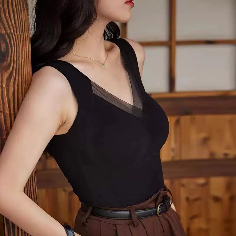 En otoño e invierno, el cuello V absorbe la humedad, se calienta y se mantiene caliente sin ropa interior engrosada, con almohadilla para el pecho sin puntos de rocío, chaleco de Grafeno