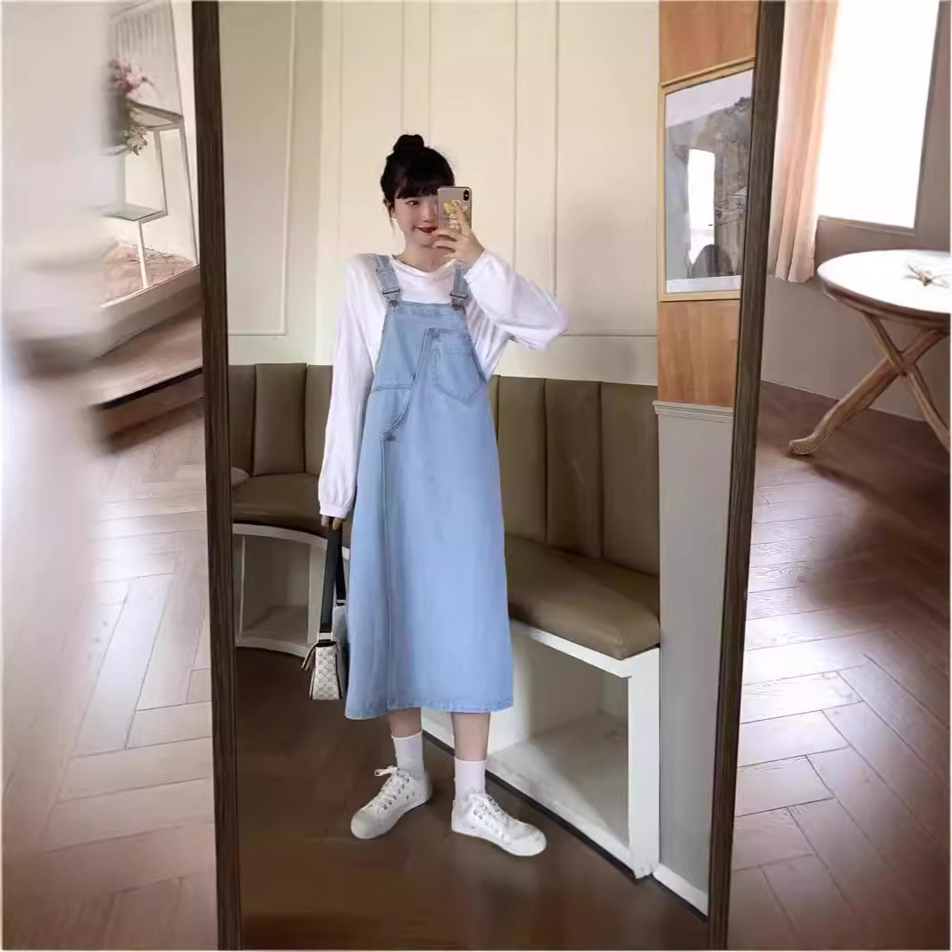 Autumn denim summer dress
