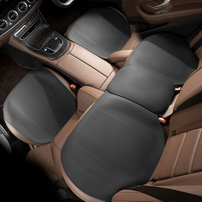 Car seat cushion universal four-season: Seat cushion, seat cover - a-thin-noble-black-three-piece-suit