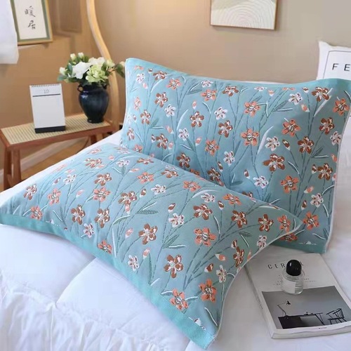 8-layer gauze cotton pillowcase for home use, adult single-use, color-woven brocade, all-season use, soft, wholesale